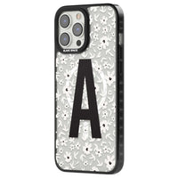 Initiale en gras personnalisée et florale