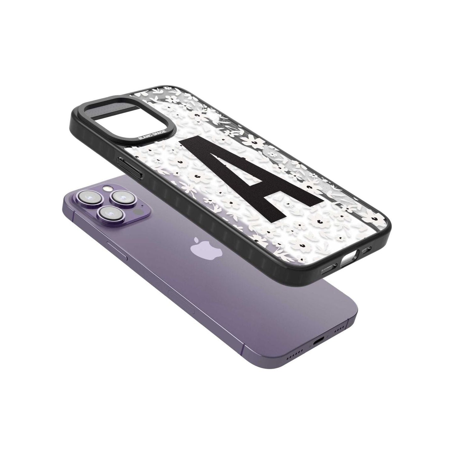 Initiale en gras personnalisée et florale