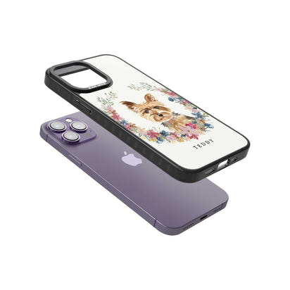 Personalised Yorkshire Terrier Floral Portrait