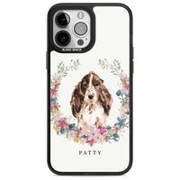 Personalised Cocker Spaniel Floral Portrait