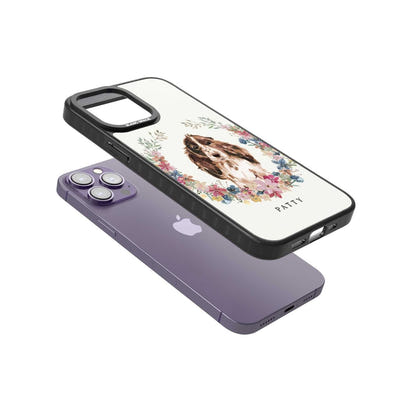 Personalised Cocker Spaniel Floral Portrait