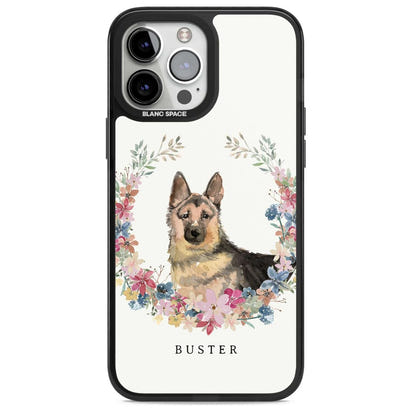Personalised German Shepherd Floral Portrait