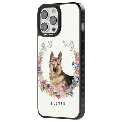 Personalised German Shepherd Floral Portrait