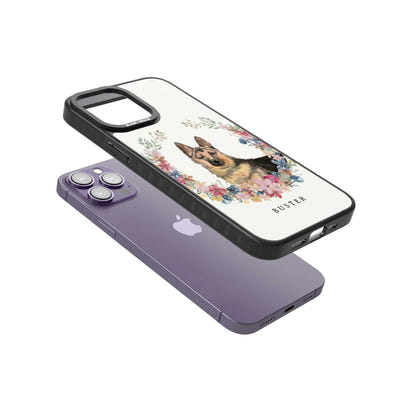 Personalised German Shepherd Floral Portrait