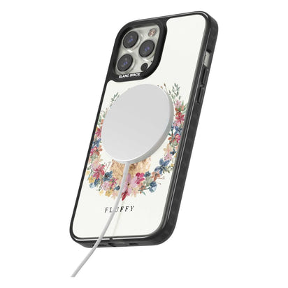 Personalised Champagne Cockapoo Floral Portrait