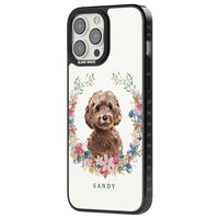 Personalised Brown Cockapoo Floral Portrait