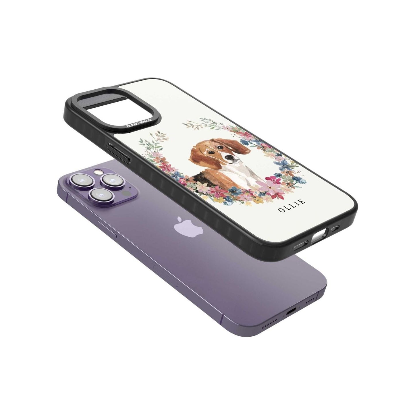 Personalised Beagle Floral Portrait