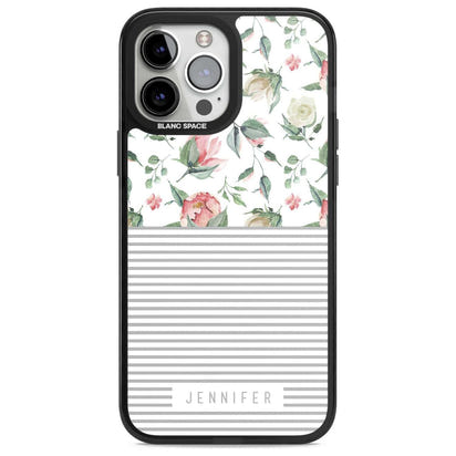 Personalised Light Floral Pattern & Stripes