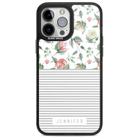 Personalised Light Floral Pattern & Stripes
