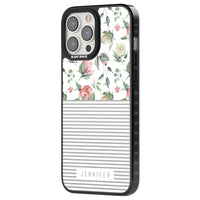 Personalised Light Floral Pattern & Stripes