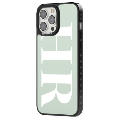 Lettres personnalisées blanches et vert d'eau