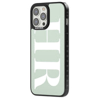 Lettres personnalisées blanches et vert d'eau