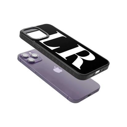 Lettres blanches et noires personnalisées