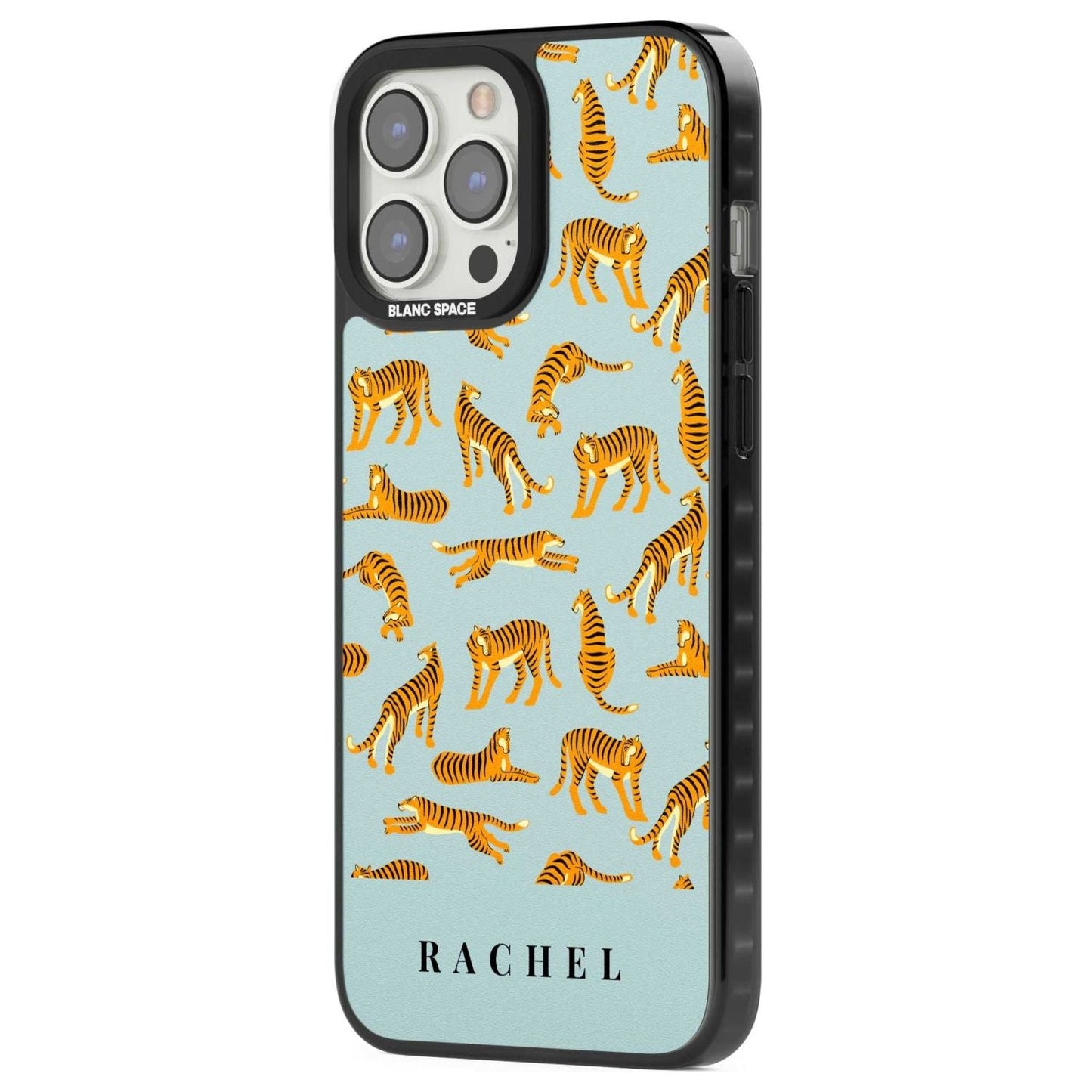 Personalised Turquoise Tiger Pattern