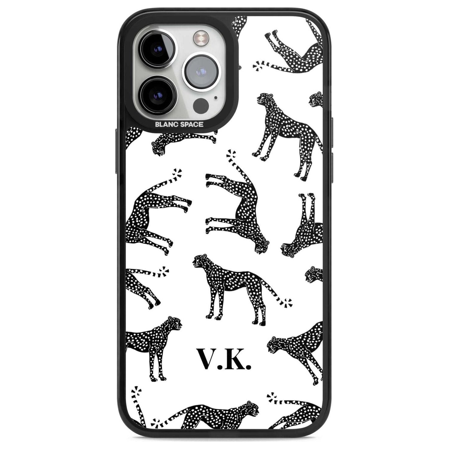 Personalised Black & White Cheetah Pattern