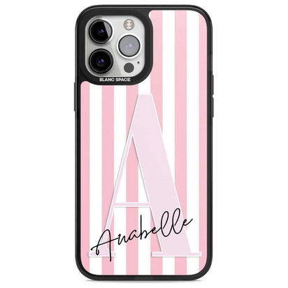 Personalised Pink Stripes & Monogram