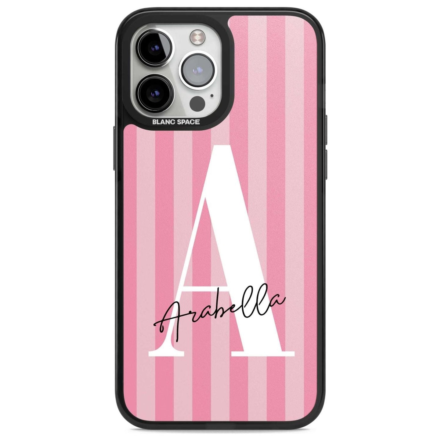 Personalised Pink Stripes Initial