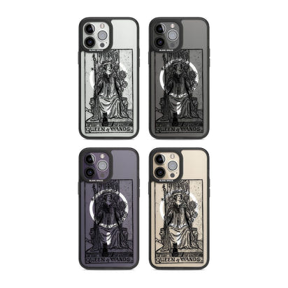 Personalisierte Tarotkarte „Königin der Stäbe“ (transparent)