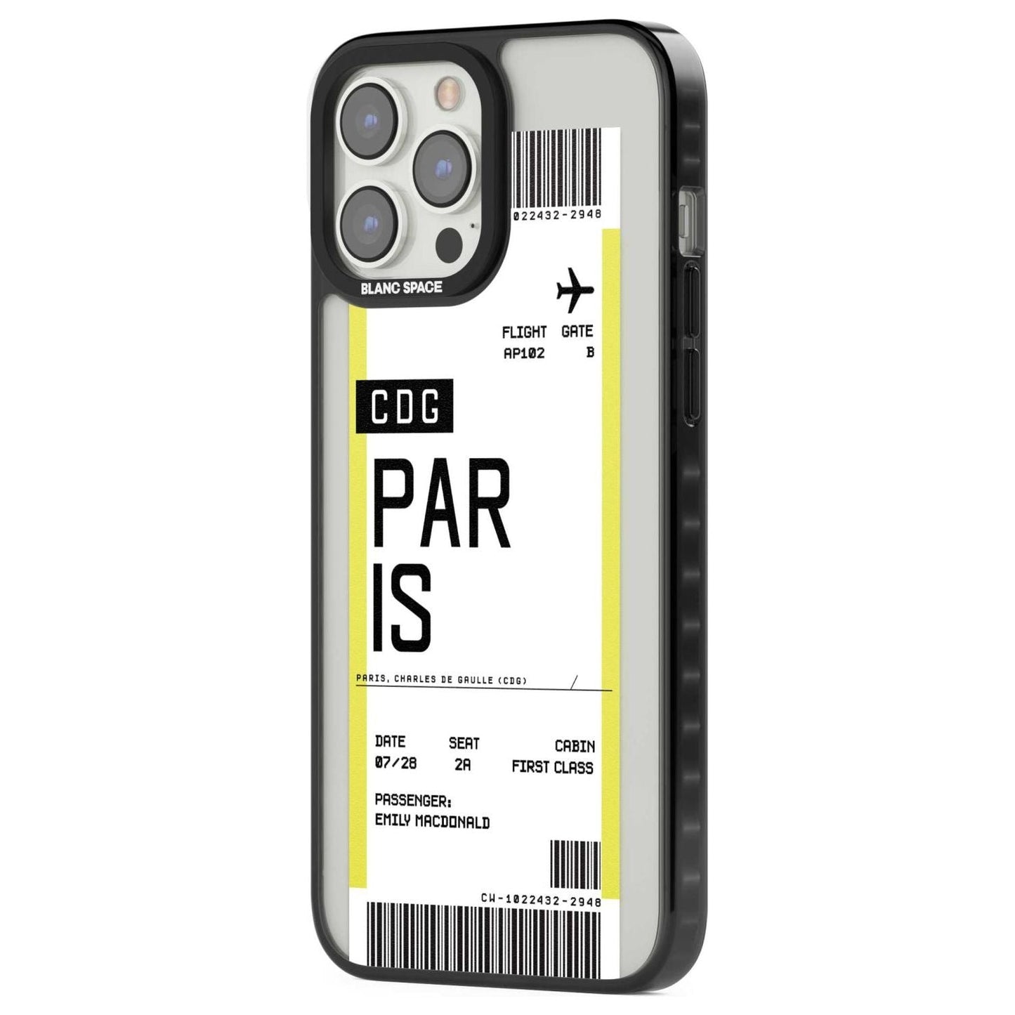 Personalised Paris Boarding Pass