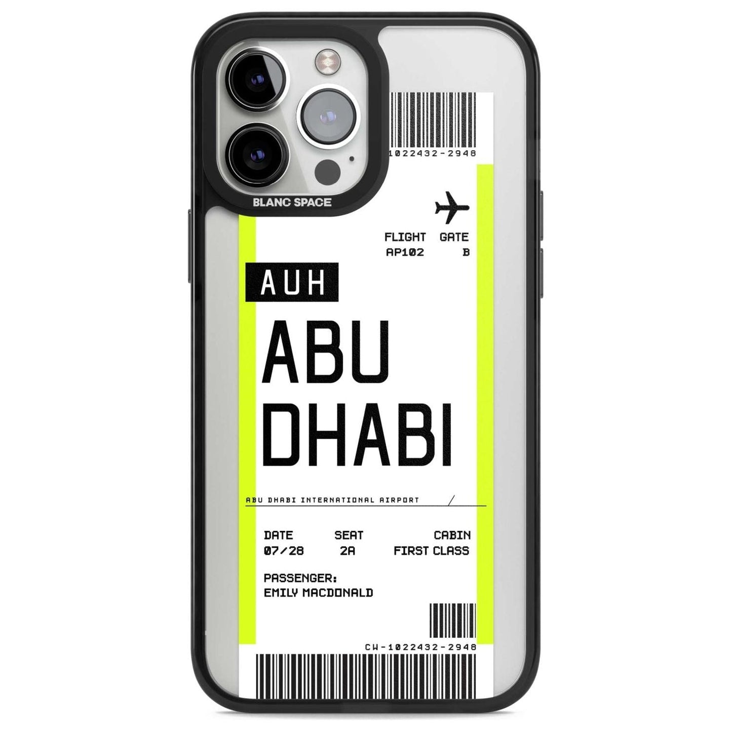 Personalised Abu Dhabi Boarding Pass
