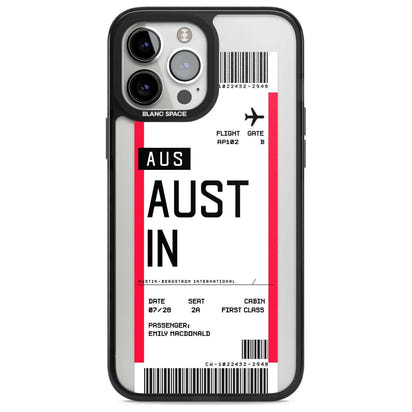 Personalised Austin Boarding Pass