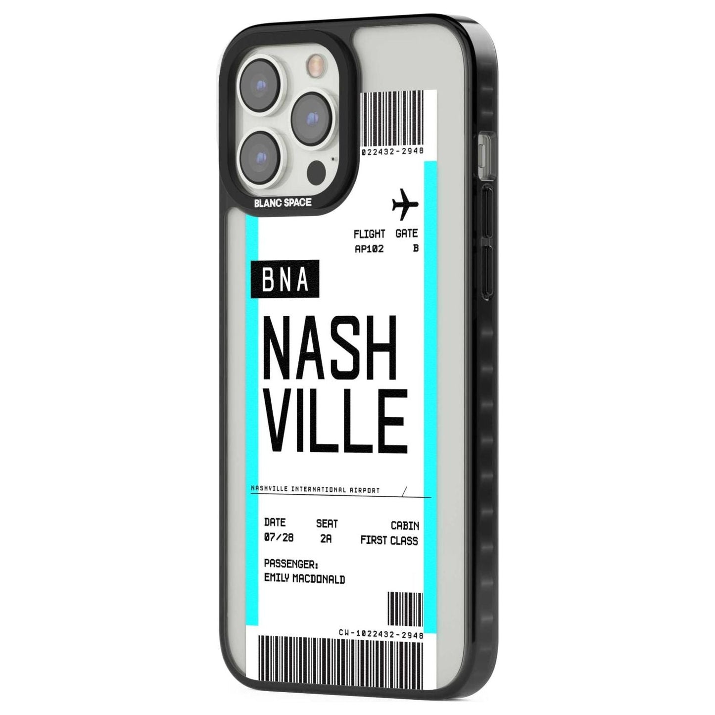 Carte d'embarquement personnalisée pour Nashville