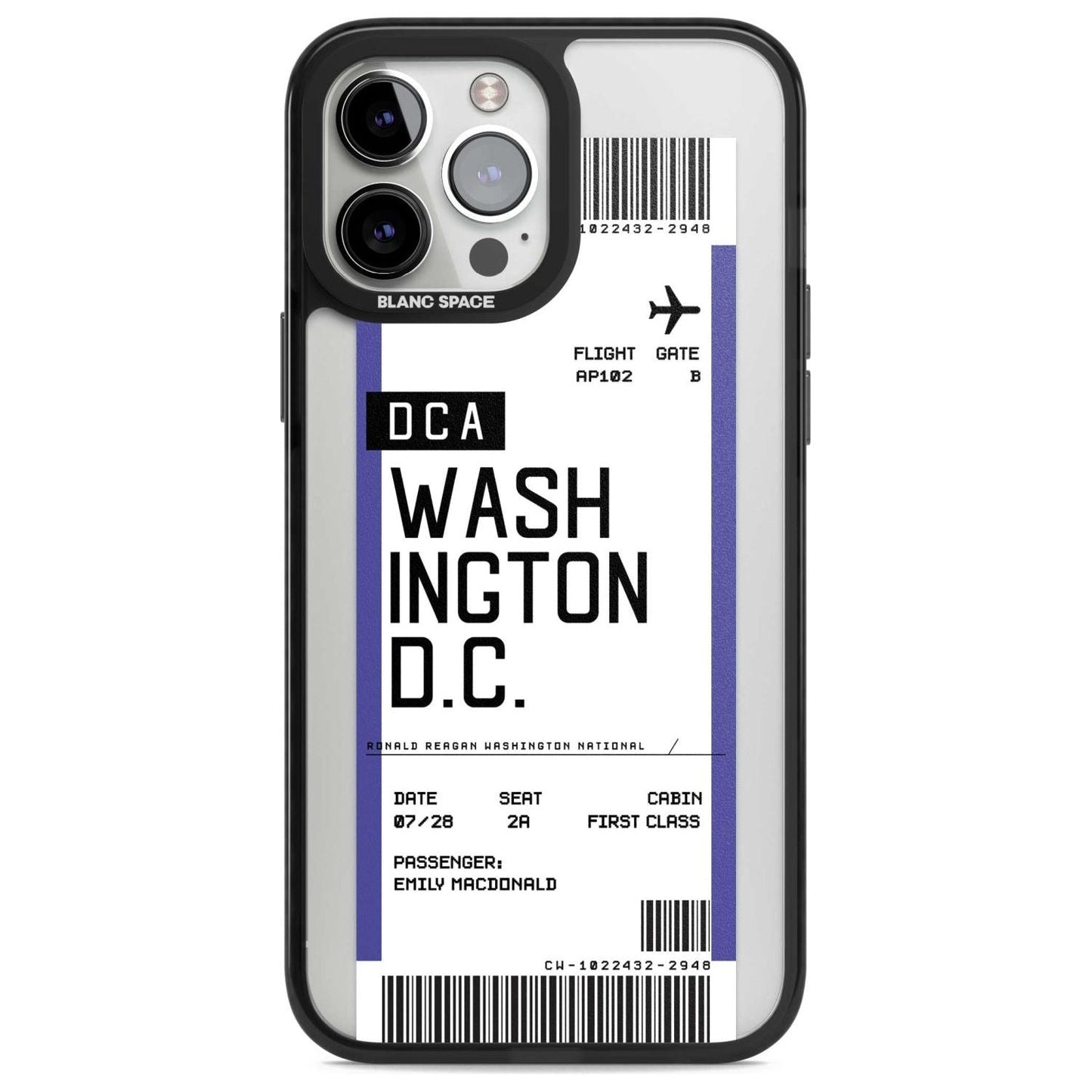 Personalised Washington D.C. Boarding Pass