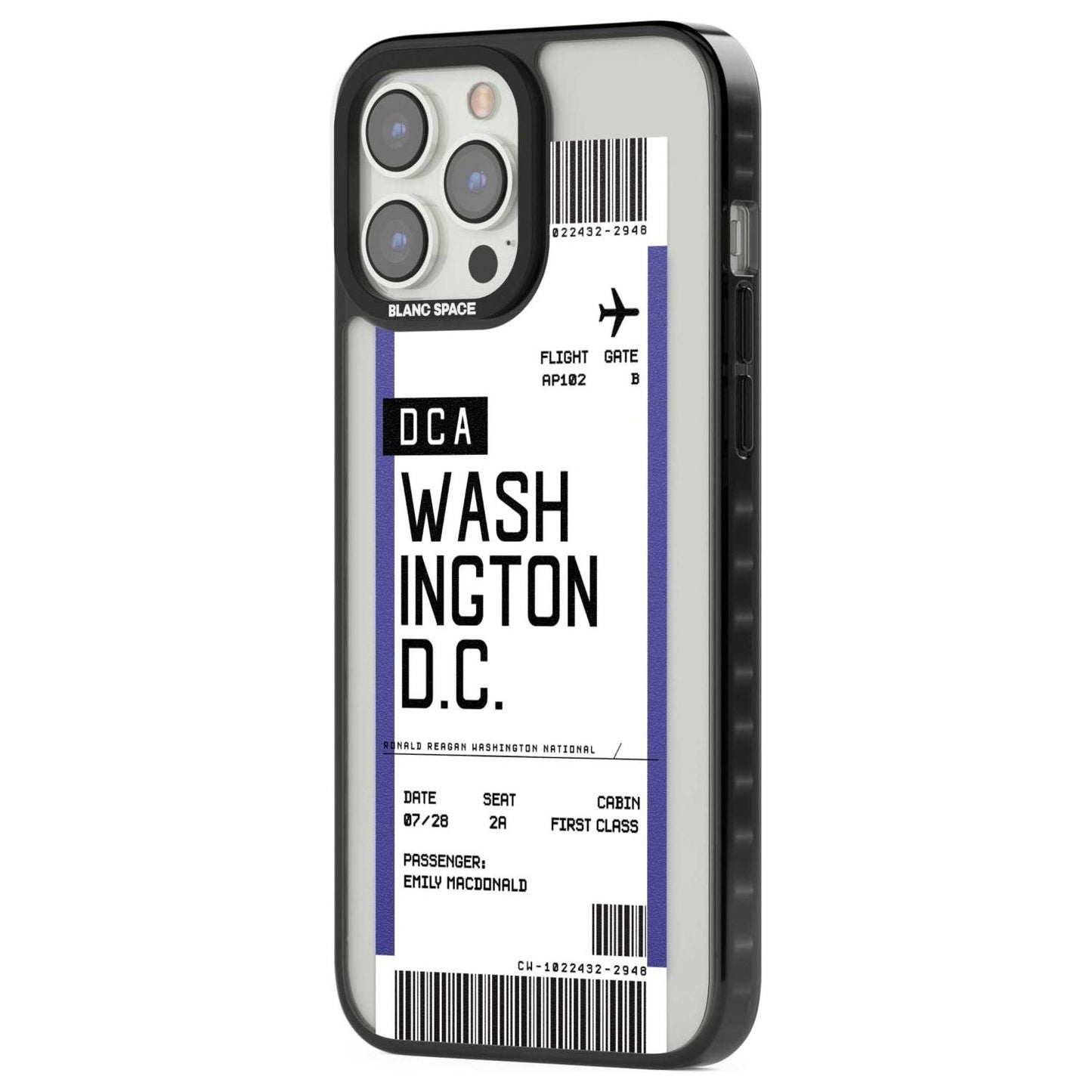 Personalised Washington D.C. Boarding Pass