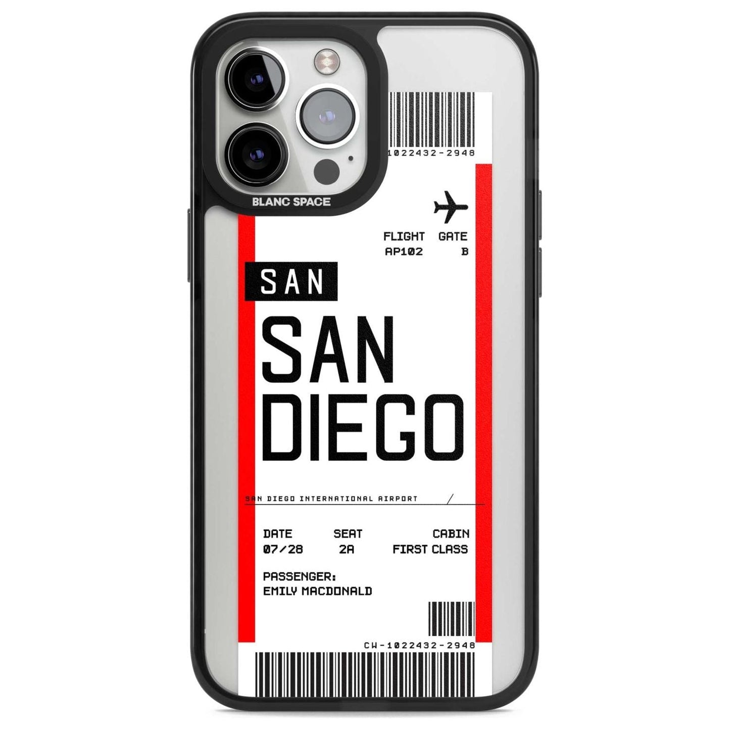 Personalised San Diego Boarding Pass