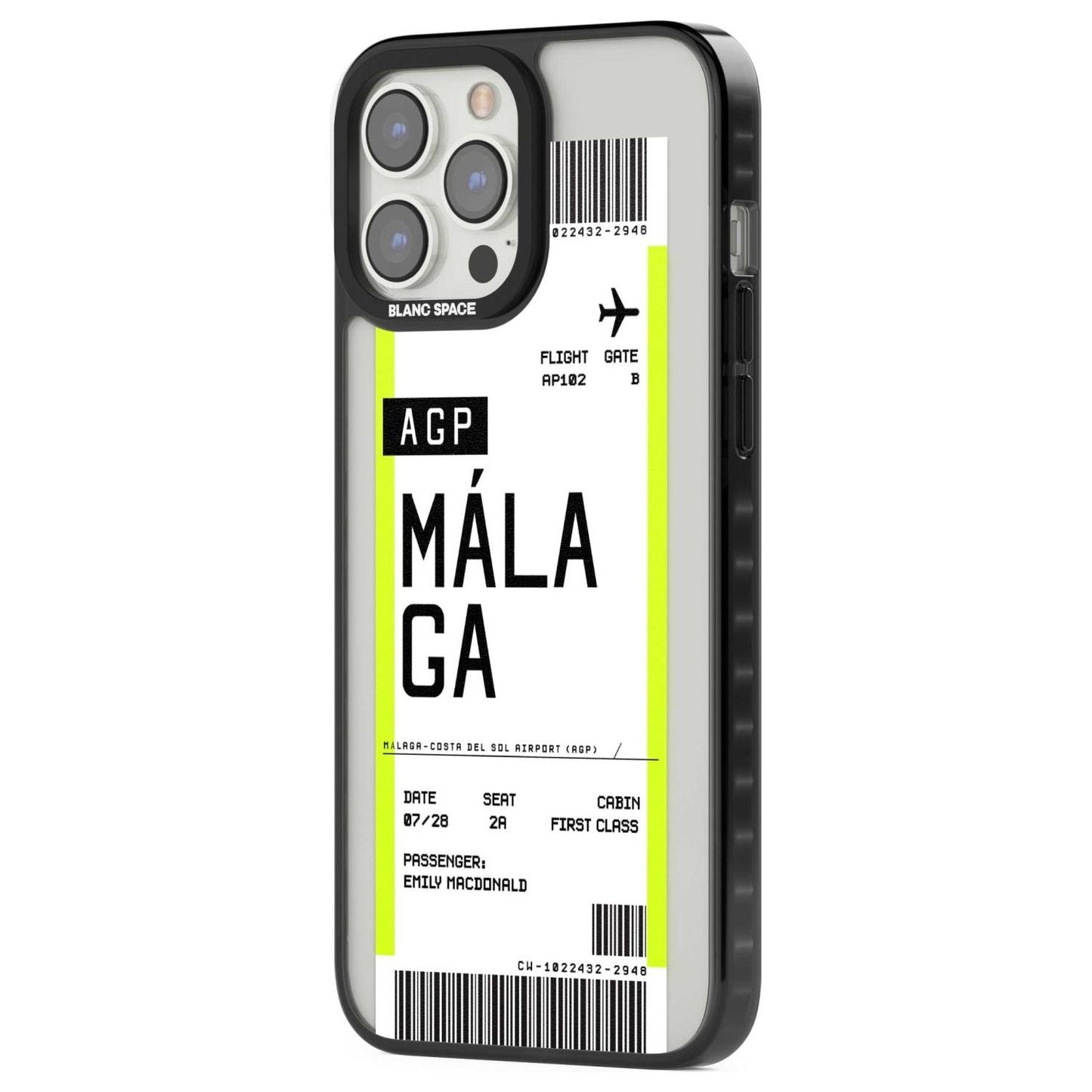Personalised Málaga Boarding Pass