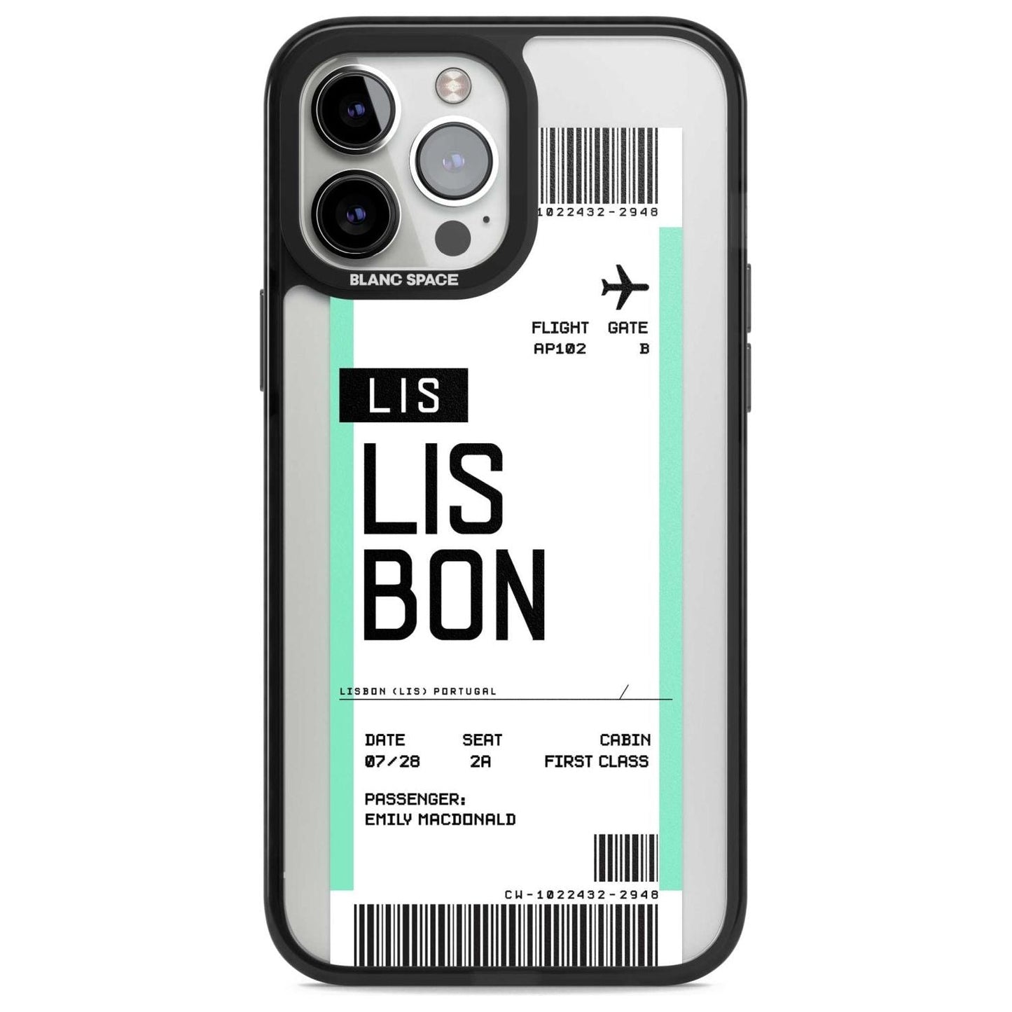 Personalised Lisbon Boarding Pass