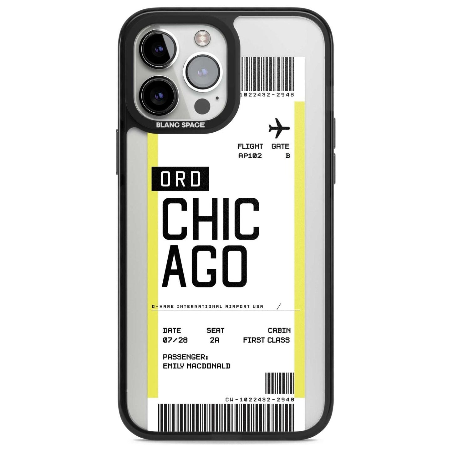 Personalised Chicago Boarding Pass