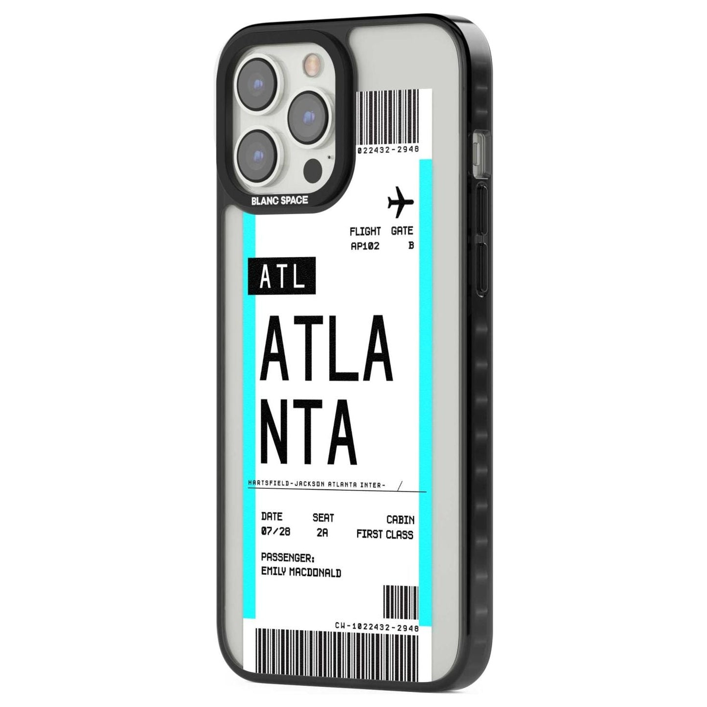 Personalisierte Atlanta-Bordkarte