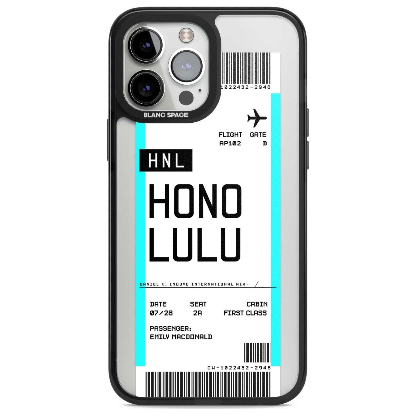 Personalised Honolulu Boarding Pass