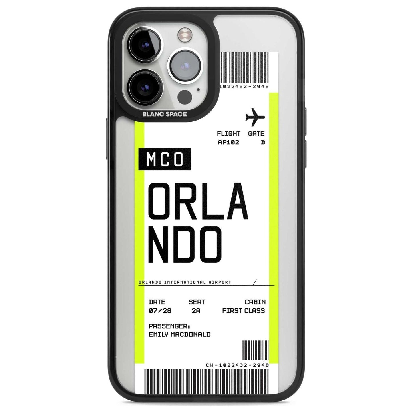 Personalised Orlando Boarding Pass