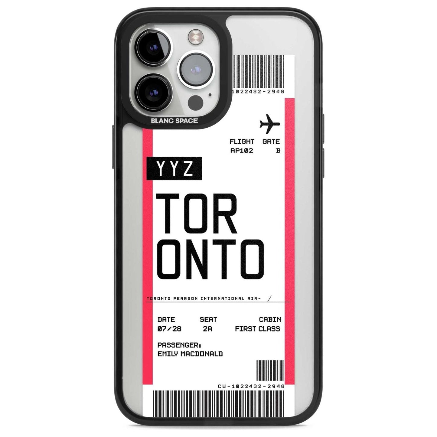 Personalised Toronto Boarding Pass