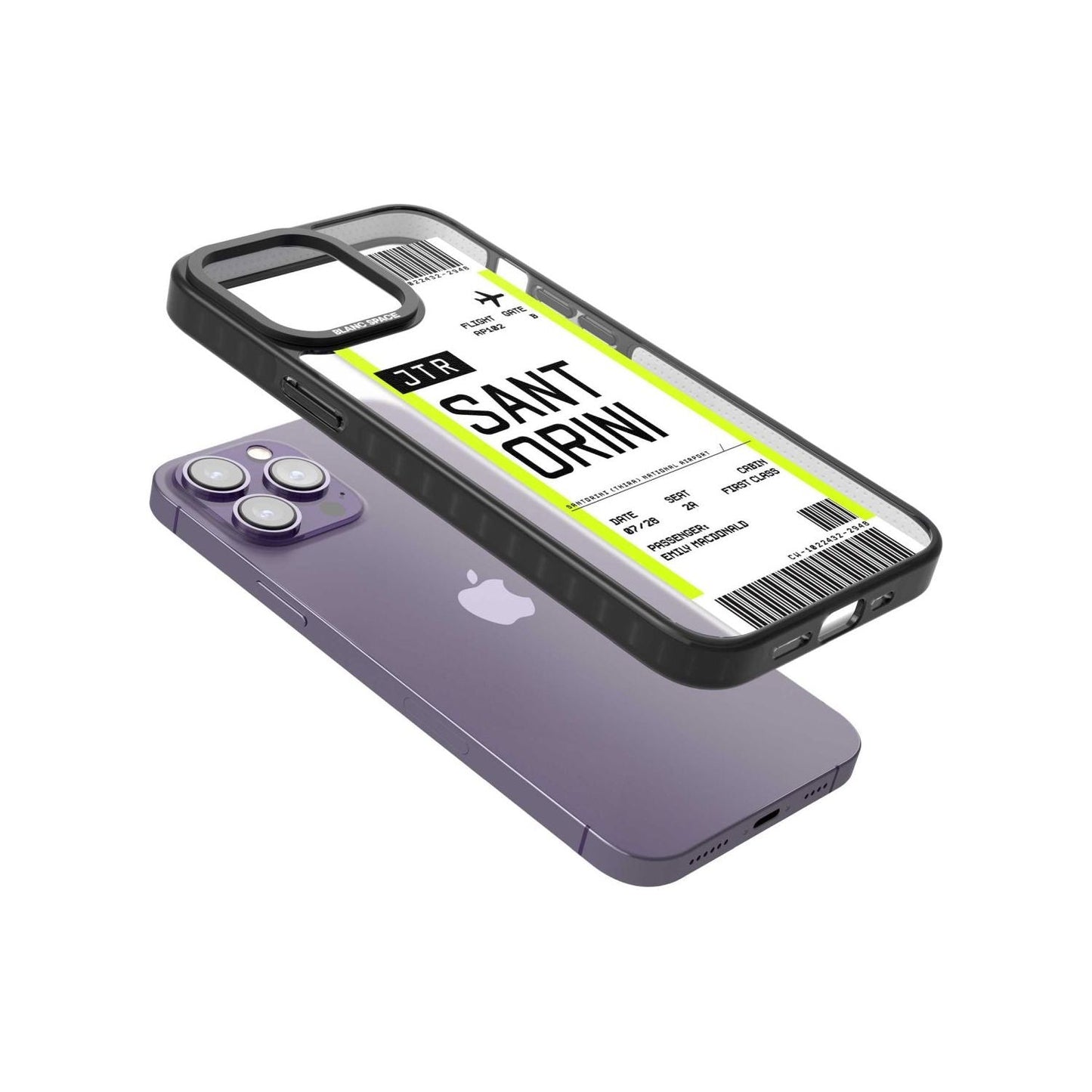 Personalisierte Bordkarte für Santorini