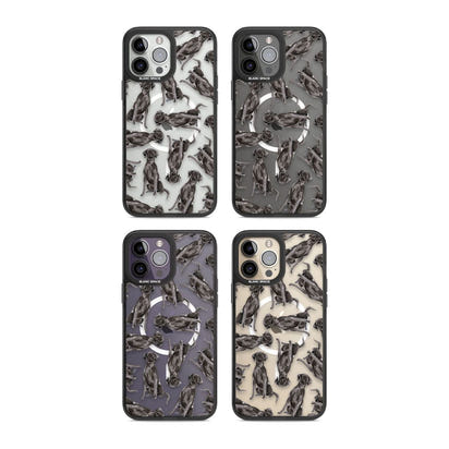 Black Labrador Watercolor Pattern