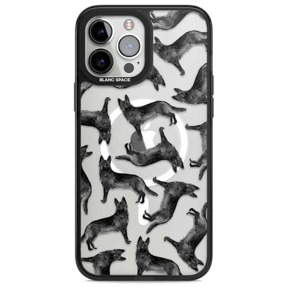 German Shepherd Pattern Black