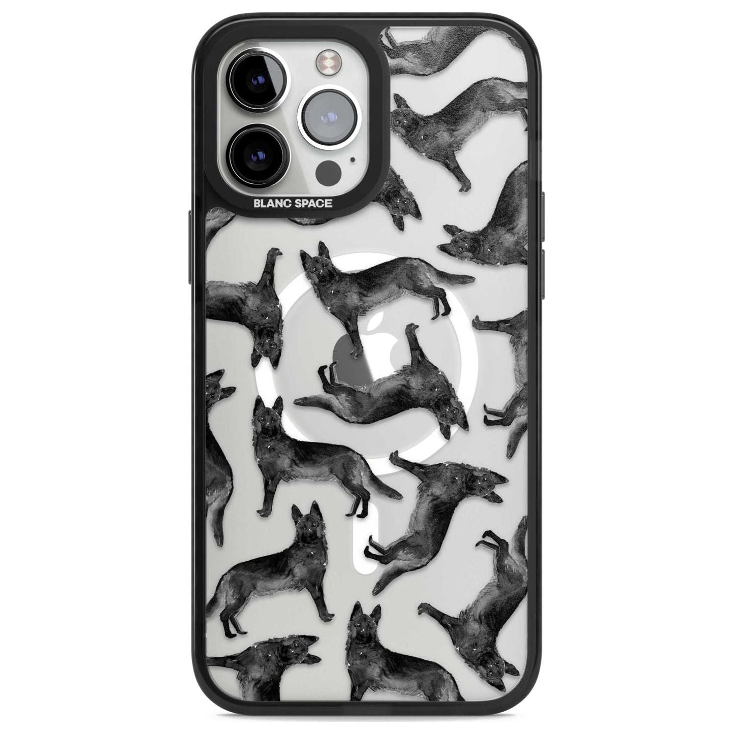 German Shepherd Pattern Black