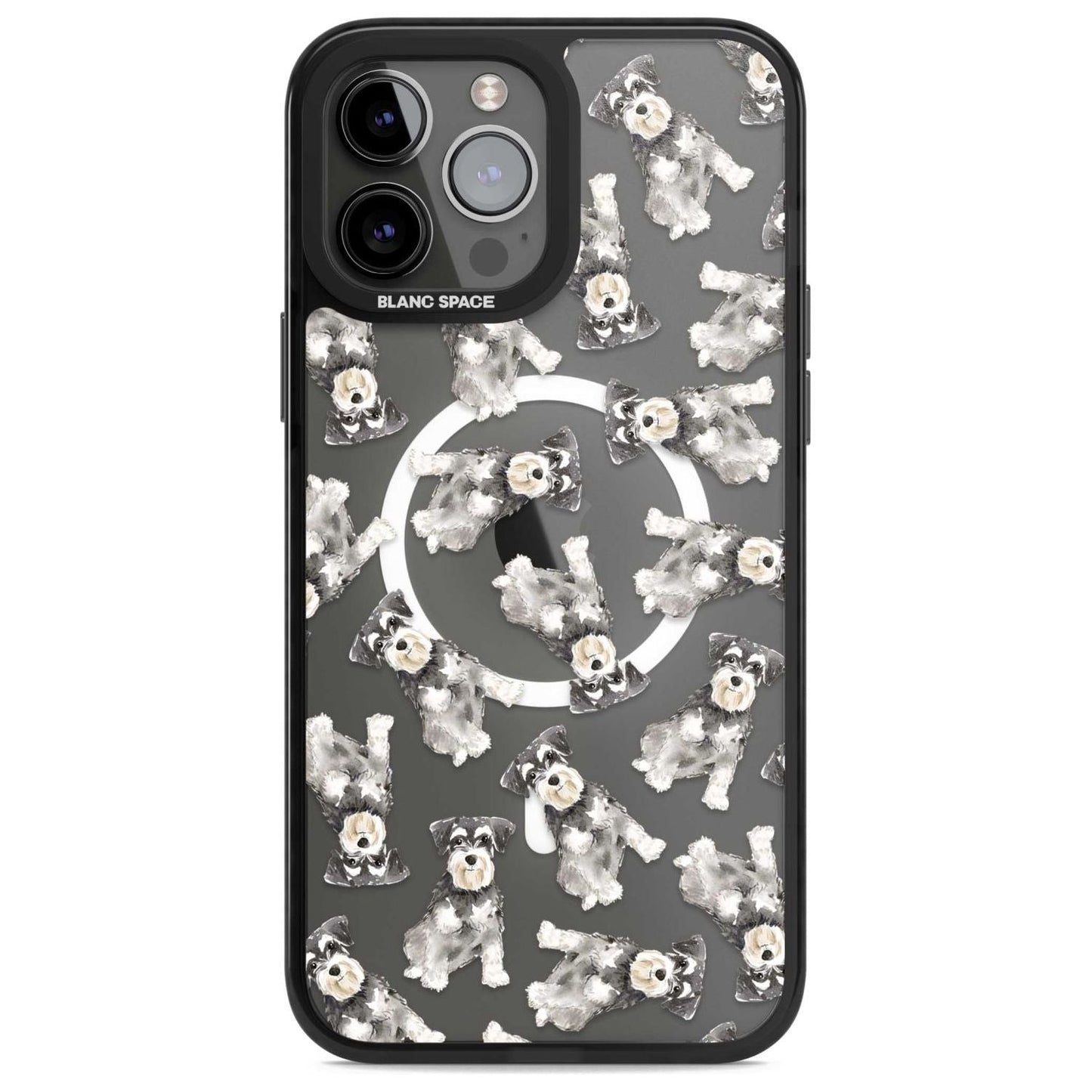 Aquarellzeichnung eines Zwergschnauzers