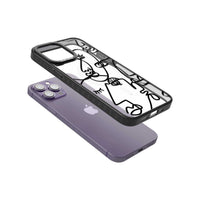 Abstract Line Art Black Clear