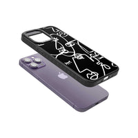 Art abstrait au trait blanc et noir