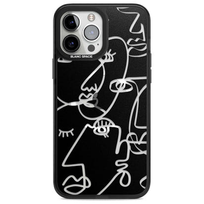 Abstract Line Art Clear Black