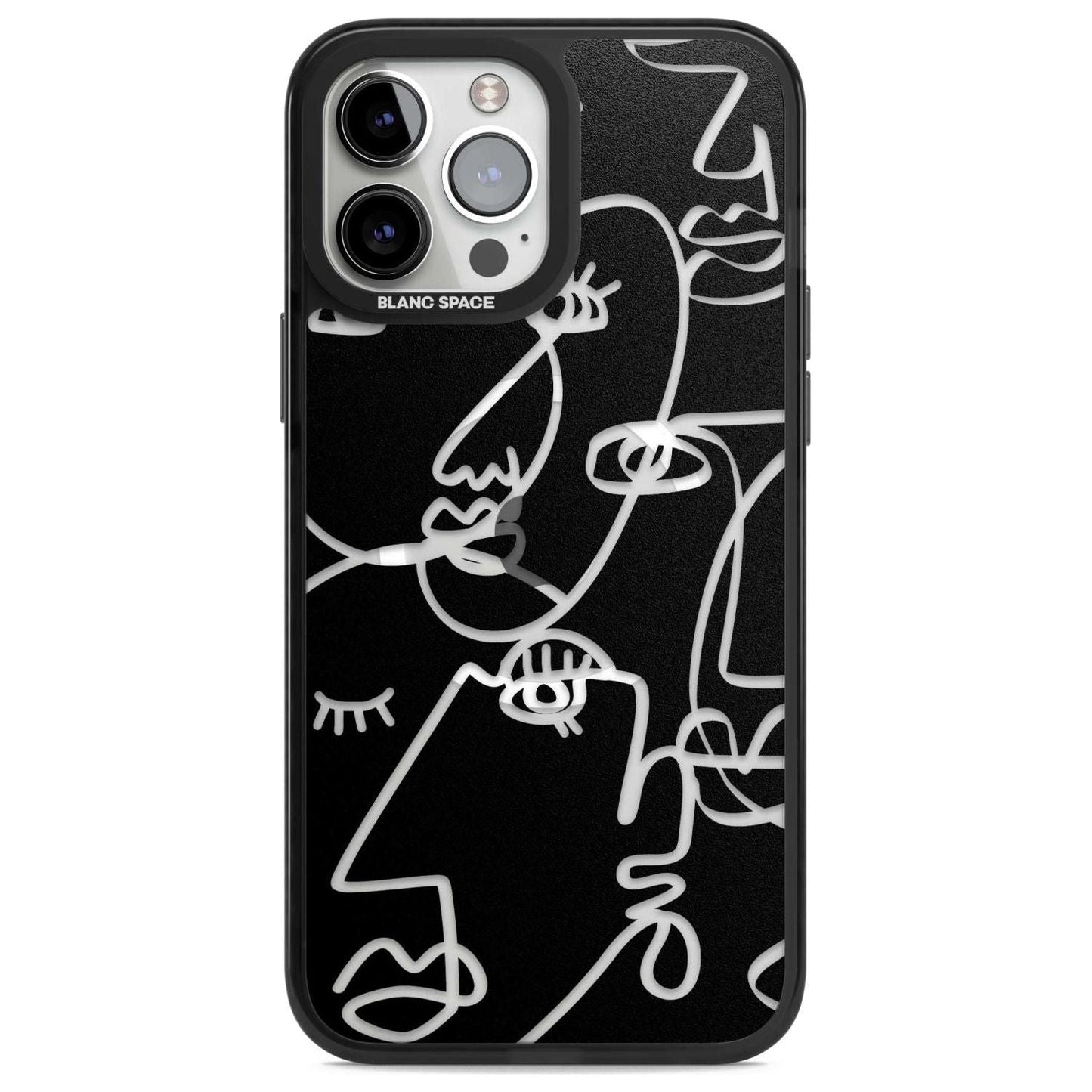 Abstract Line Art Clear Black