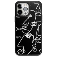 Abstract Line Art Clear Black