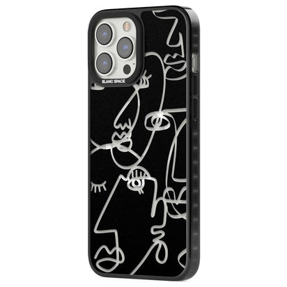 Abstract Line Art Clear Black