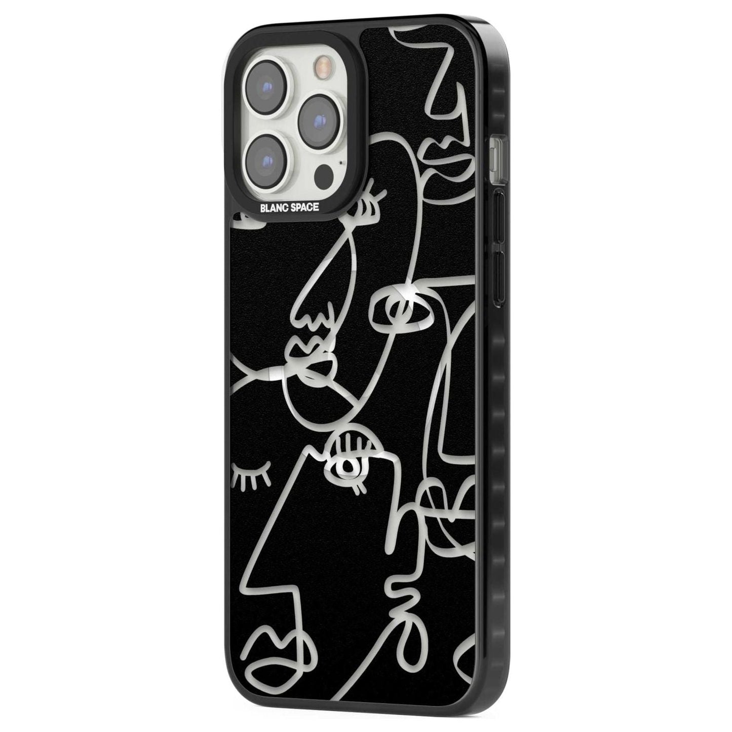 Abstract Line Art Clear Black