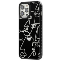 Abstract Line Art Clear Black