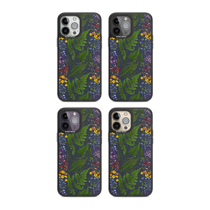 Busy Floral And Fern Design Navy